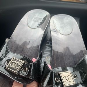 Chanel black sandals